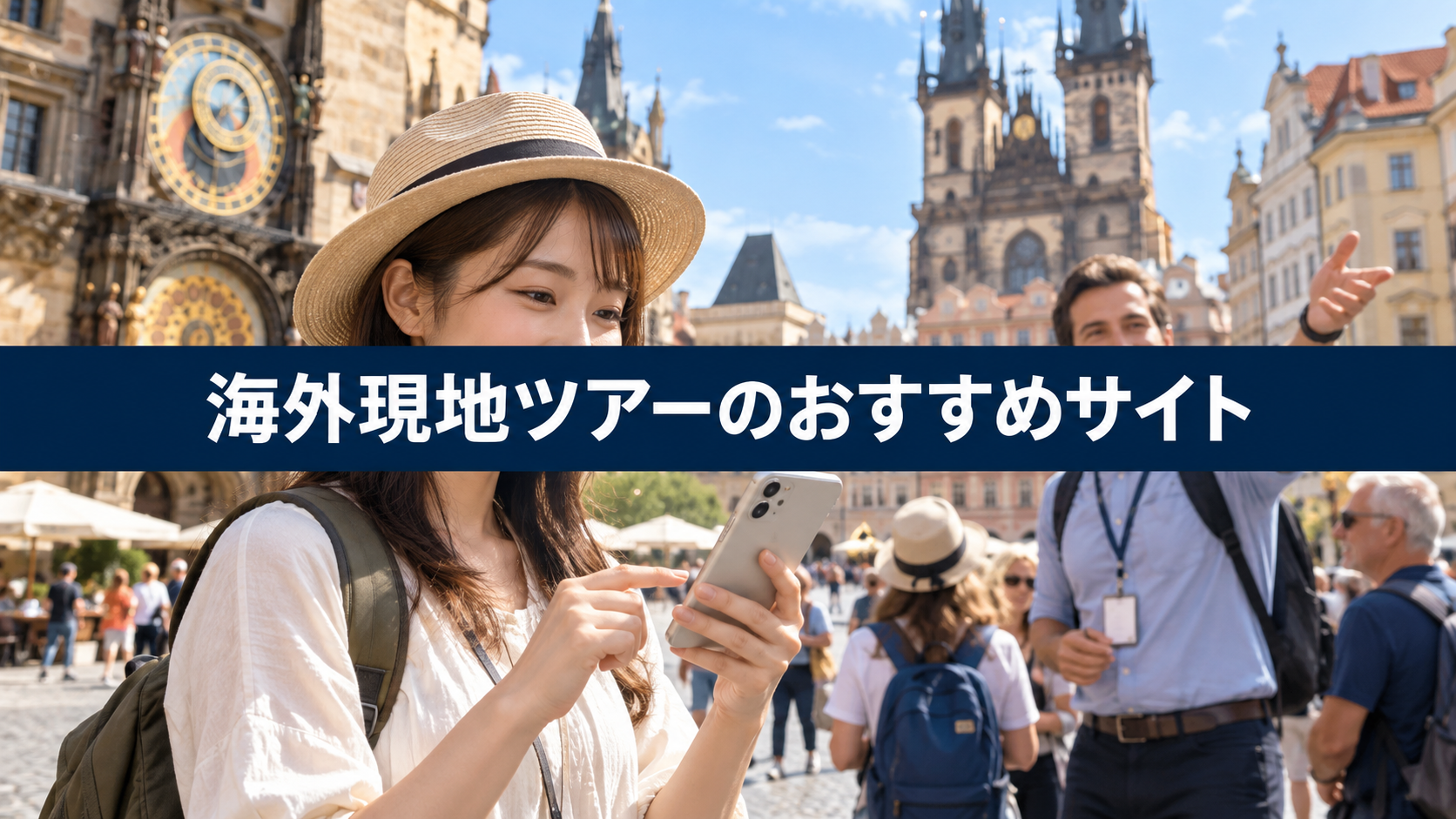 海外現地ツアーのおすすめサイト!日本語対応・貸切ガイドを比較の内容を示す実写風旅行写真