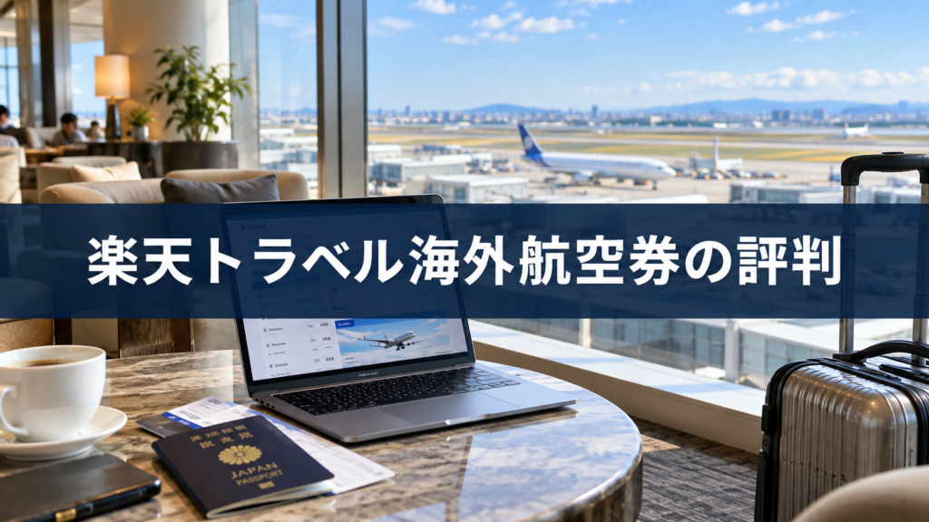 楽天トラベル海外航空券の評判!口コミと購入前の注意点を詳しく検証の内容を示す実写風旅行写真